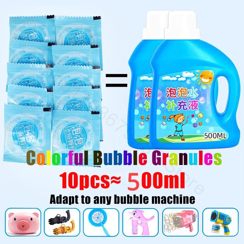 10 - 30pcs Bubble Machine Supplement Liquid Colorful Bubble Concentrated Granules 10pcs ≈ 500ml Bubble Gun Supplement Granules - Loyace