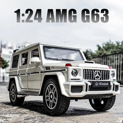 1:24 AMG G63 Model Car, Zinc Alloy Pull Back Toy Car with Sound and Light - Loyace