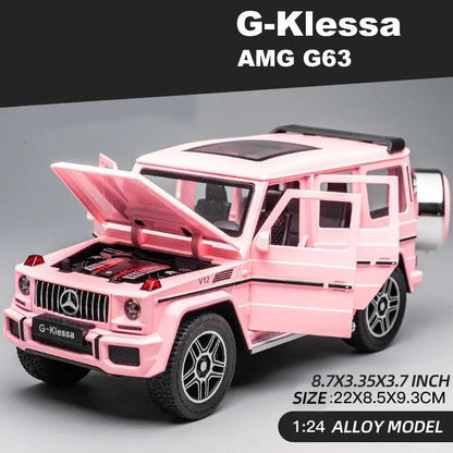 1:24 AMG G63 Model Car, Zinc Alloy Pull Back Toy Car with Sound and Light - Loyace