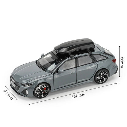 1/32 Audi RS6 Miniature Diecast Toy Car Model Sound & Light - Loyace