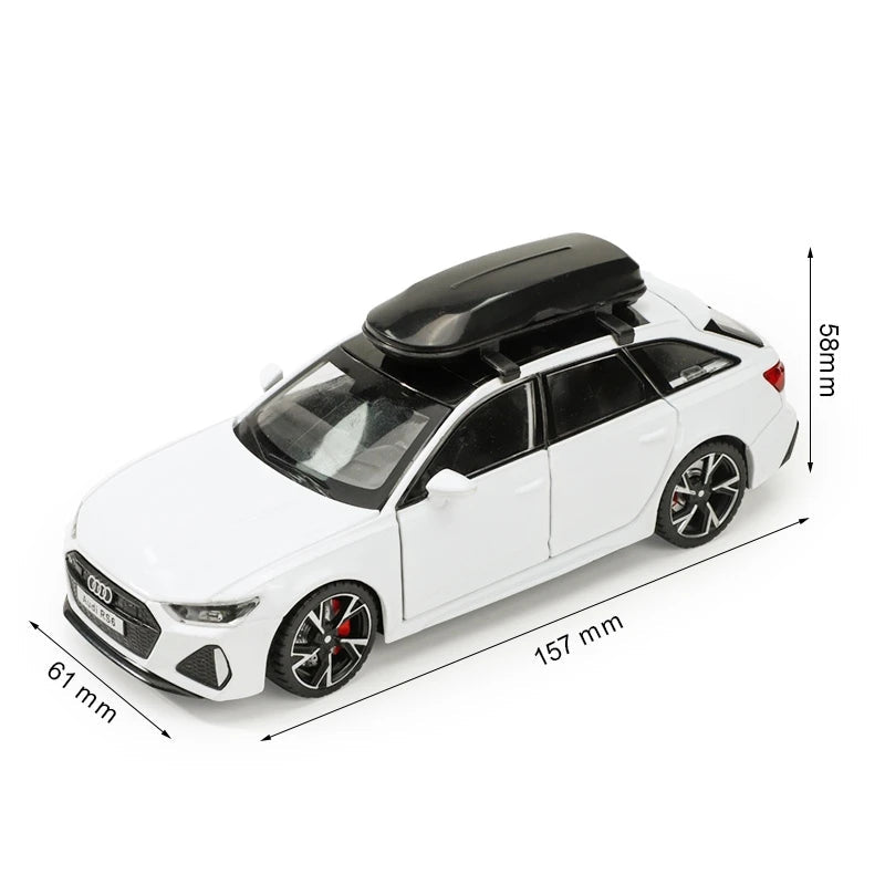 1/32 Audi RS6 Miniature Diecast Toy Car Model Sound & Light - Loyace