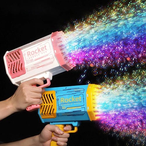 69 Holes Rechargable Bubble Gun With Led Light - Loyace