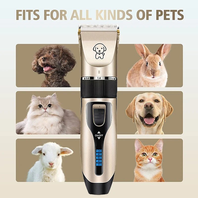 Dog Clipper Dog Hair Clippers Grooming (Pet/Cat/Dog/Rabbit) Haircut Trimmer Shaver Set Pets Cordless Rechargeable Professional - Loyace