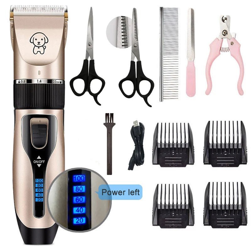 Dog Clipper Dog Hair Clippers Grooming (Pet/Cat/Dog/Rabbit) Haircut Trimmer Shaver Set Pets Cordless Rechargeable Professional - Loyace