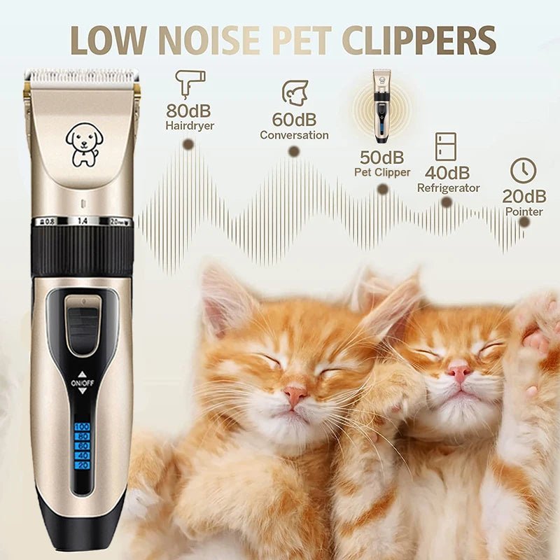 Dog Clipper Dog Hair Clippers Grooming (Pet/Cat/Dog/Rabbit) Haircut Trimmer Shaver Set Pets Cordless Rechargeable Professional - Loyace