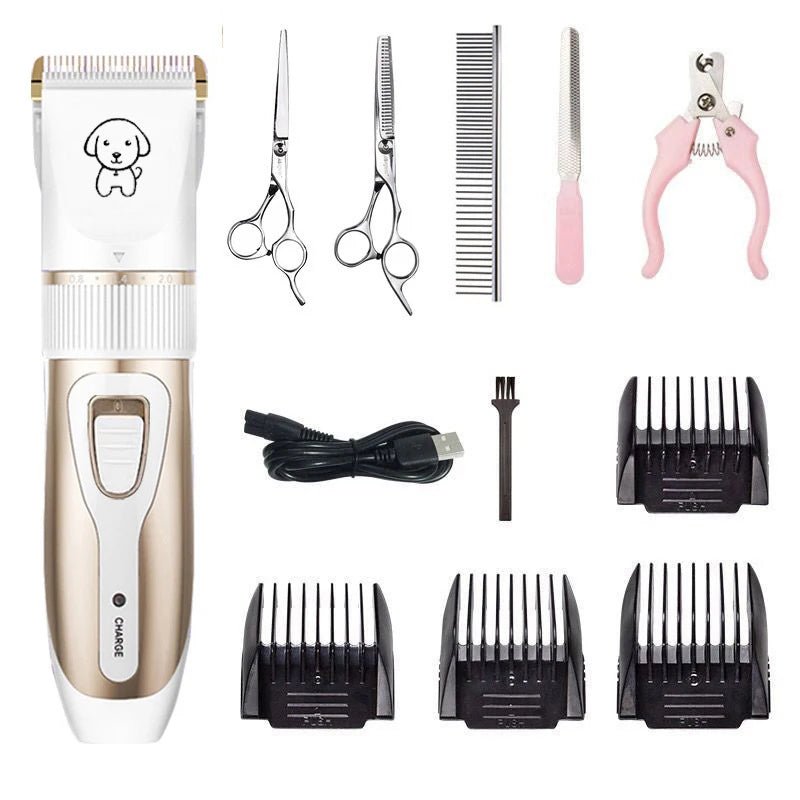 Dog Clipper Dog Hair Clippers Grooming (Pet/Cat/Dog/Rabbit) Haircut Trimmer Shaver Set Pets Cordless Rechargeable Professional - Loyace