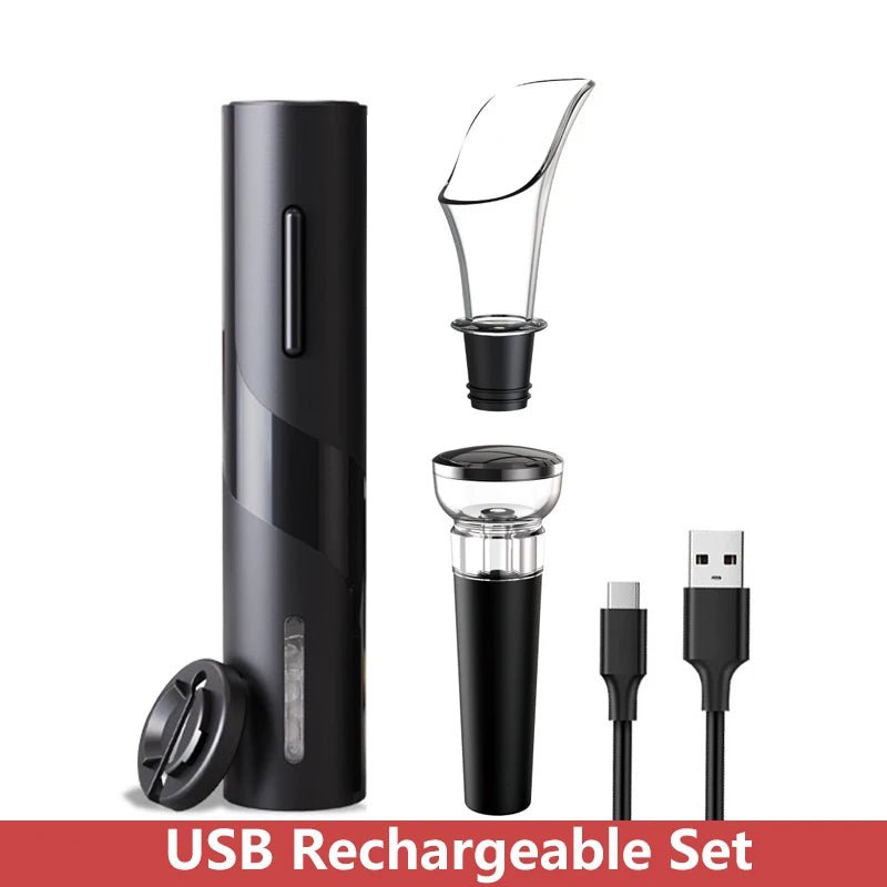 Electric Wine Set USB Rechargeable Bottle Opener - Loyace