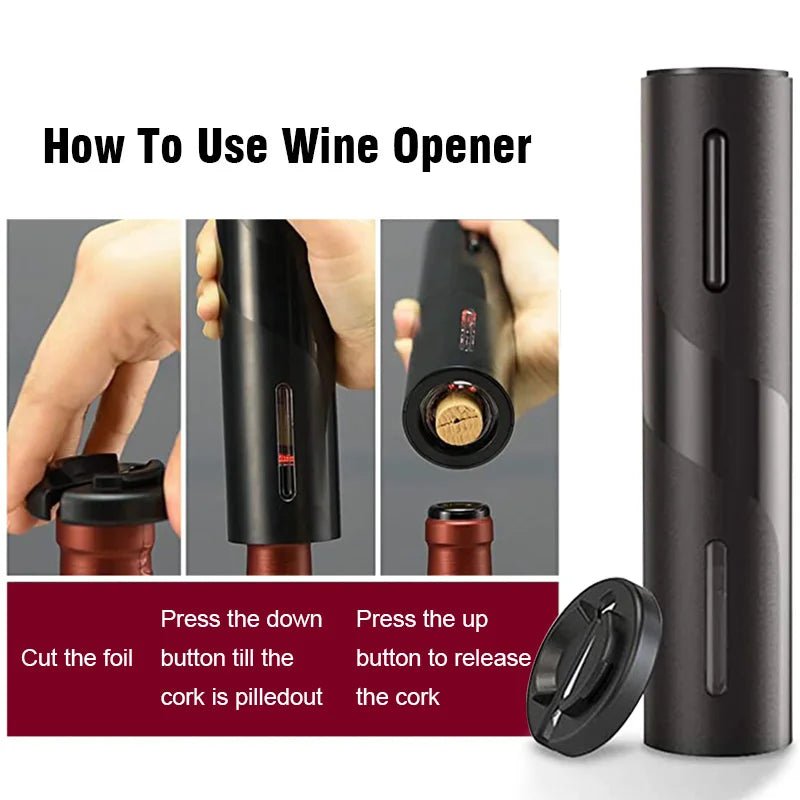 Electric Wine Set USB Rechargeable Bottle Opener - Loyace