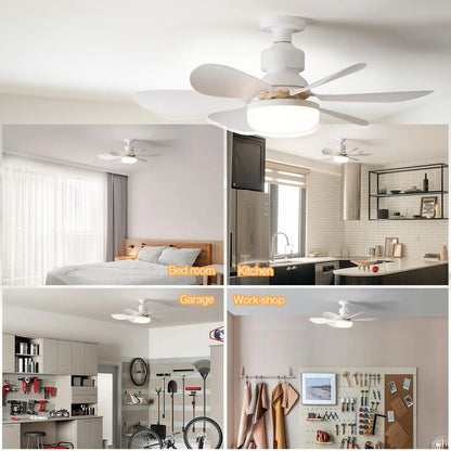 LED Ceiling Fan Light E27 With Remote Control - Loyace