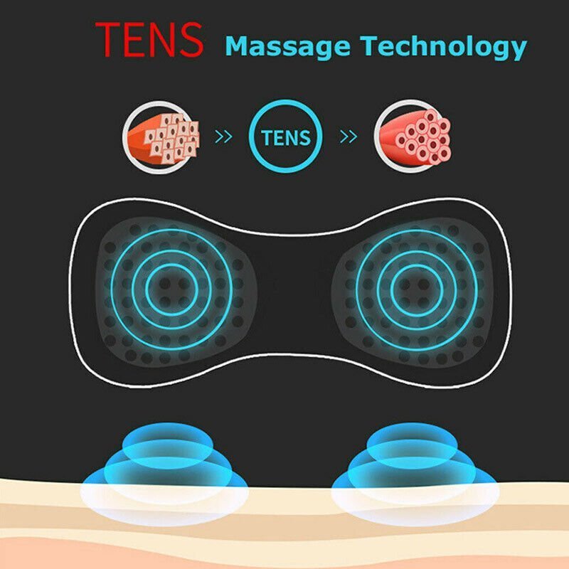 Portable Mini Electric Neck Back Body Massager Cervical Massage Stimulator Pain Relief Massage Patch With USB Charging Cable - Loyace