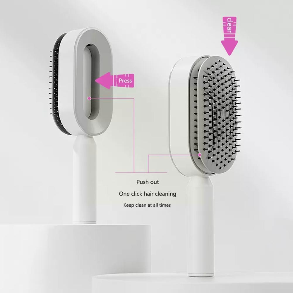 Self - Cleaning Hair Brush Anti Hair Loss - Loyace