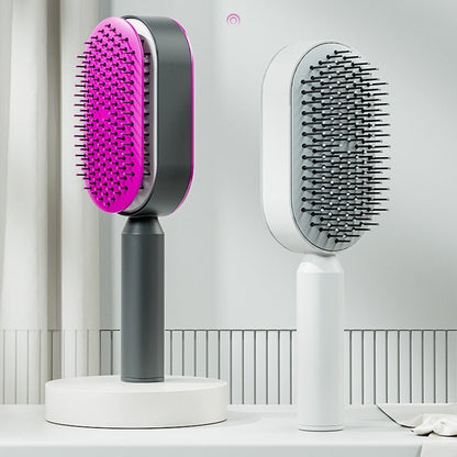 Self - Cleaning Hair Brush Anti Hair Loss - Loyace