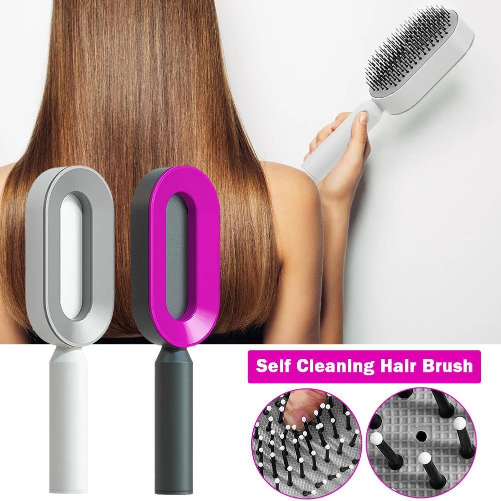 Self - Cleaning Hair Brush Anti Hair Loss - Loyace