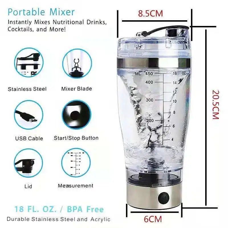 USB Charging Electric Protein Shaker Cup - Loyace