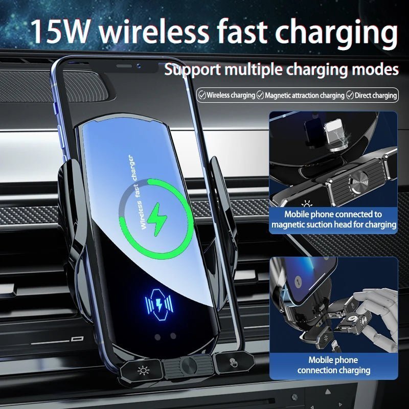 Wireless Charger Car Phone Holder Fast Charging Station For iPhone&Android - Loyace