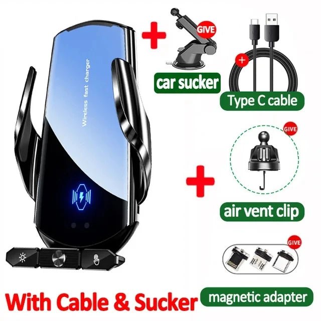 Wireless Charger Car Phone Holder Fast Charging Station For iPhone&Android - Loyace